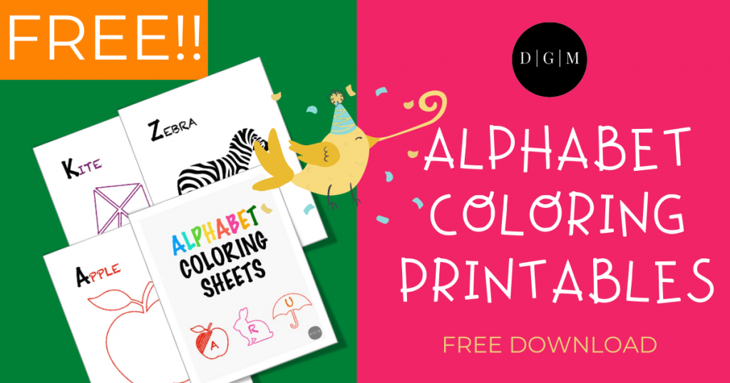 FREE Alphabet Coloring Printables for Kids